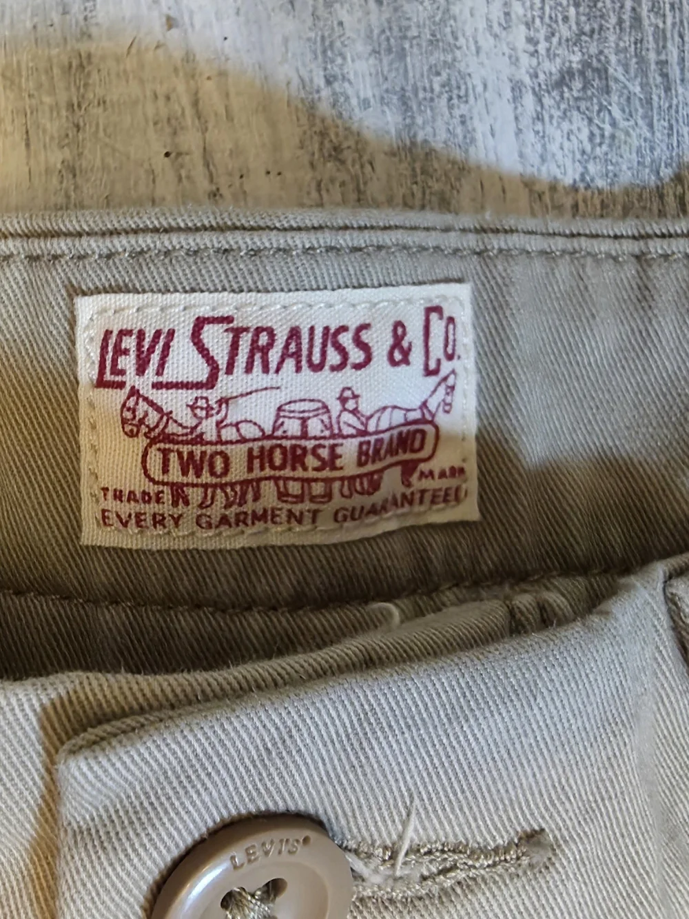 Levi's Two Horse Brand Men's Khaki Chino Pants - Tan 38x32